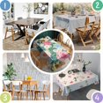 thumbnail image 5 of Pioneer Flower Floral Print Pattern Rectangle Tablecloth 60"x120",Waterproof Polyester Rectangle Table Cloth, Wipeable Spillproof Polyester Tablecloth for Dining, Camping, Indoor and Outdoor, 5 of 6