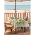 thumbnail image 2 of Outdoor Tablecloth with Umbrella Hole for Patio/Picnic/Party/Camping, Summer Lemon Waterproof Table Cloth Rectangle Table Cover Washable, Yellow Green Botanical Rustic Floral (60"x 102"), 2 of 8