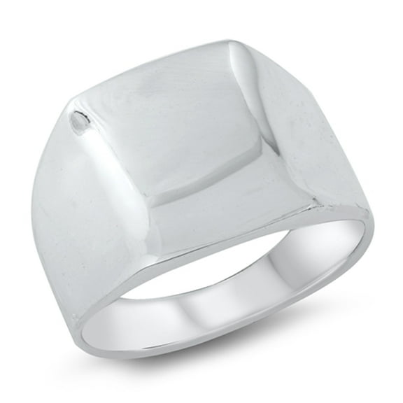 Signet Engravable Men's Ring .925 Sterling Silver Band Jewelry Female Male Unisex Size 6