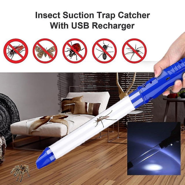Potente atrapa insectos, atrapa insectos y arañas, aspiradora de insectos recargable kaili Sencillez