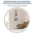 thumbnail image 3 of PBPBOX Beach House Decor Mediterranean Wooden Welcome Sign Door Hanging Board Lighthouse Design, 3 of 5