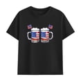 thumbnail image 5 of ZVAVZ Kids 4th of July Outfits 2 Piece Set for Girls Boys American Flag Shirt and Shorts Independence Day Patriotic Outfit Sets Black 6 Years, 5 of 10