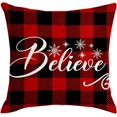 thumbnail image 3 of 16x16 Christmas Snow Home Throw Pillow Covers,Decorative Farmhouse Outdoor Believe Silent Night Xmas Christmas Pillow Shams Cases Slipcovers Set of 4 for Couch Sofa, 3 of 6