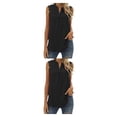 thumbnail image 3 of Blusa Sin mangas para mujer Minnieouse Chaleco para niñas Top de verano Negro XXL 2piezas, 3 of 6
