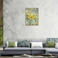 thumbnail image 6 of Farmhouse Flower Wall Art Rustic Yellow Floral Pictures Wall Decor Country White Flower Painting Canvas Prints Home Artwork Framed Decor for Kitchen Bathroom Bedroom Living Room,16'''' x 12'''', 6 of 6