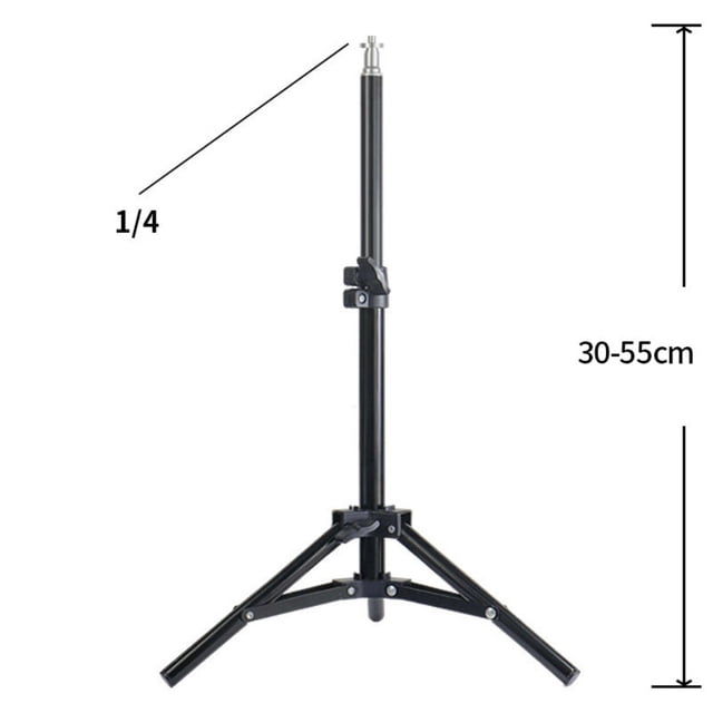 Heavy Duty Light Stand for Photography Foldable Tripod Bracket with 1/4 Screw Compatible with Fill Light Mic Ring Light