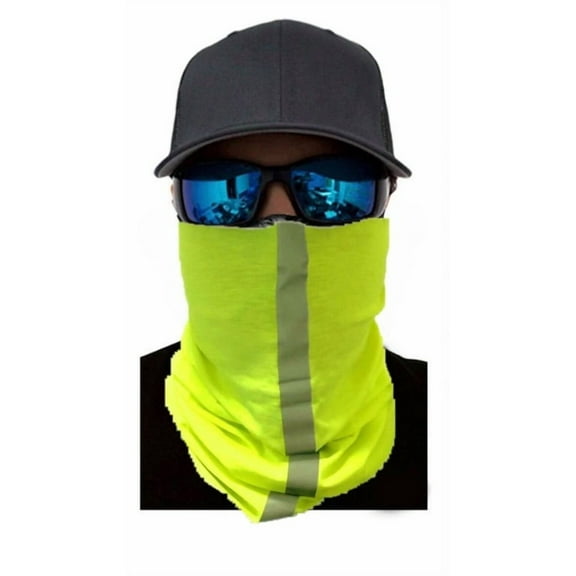 3 Pack Bright Green Face Mask Neck Gaiter Headwear Hiking Cycling & Outdoor Activities
