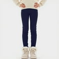 thumbnail image 7 of TAmten Girl Leggings Size 6 Girls Fleece Lined Leggings High Waisted Stretchy Thick Thermal Soft Tights Pants Toddler Kids Cozy Winter Warm Pant(Navy,11-12 Years), 7 of 7
