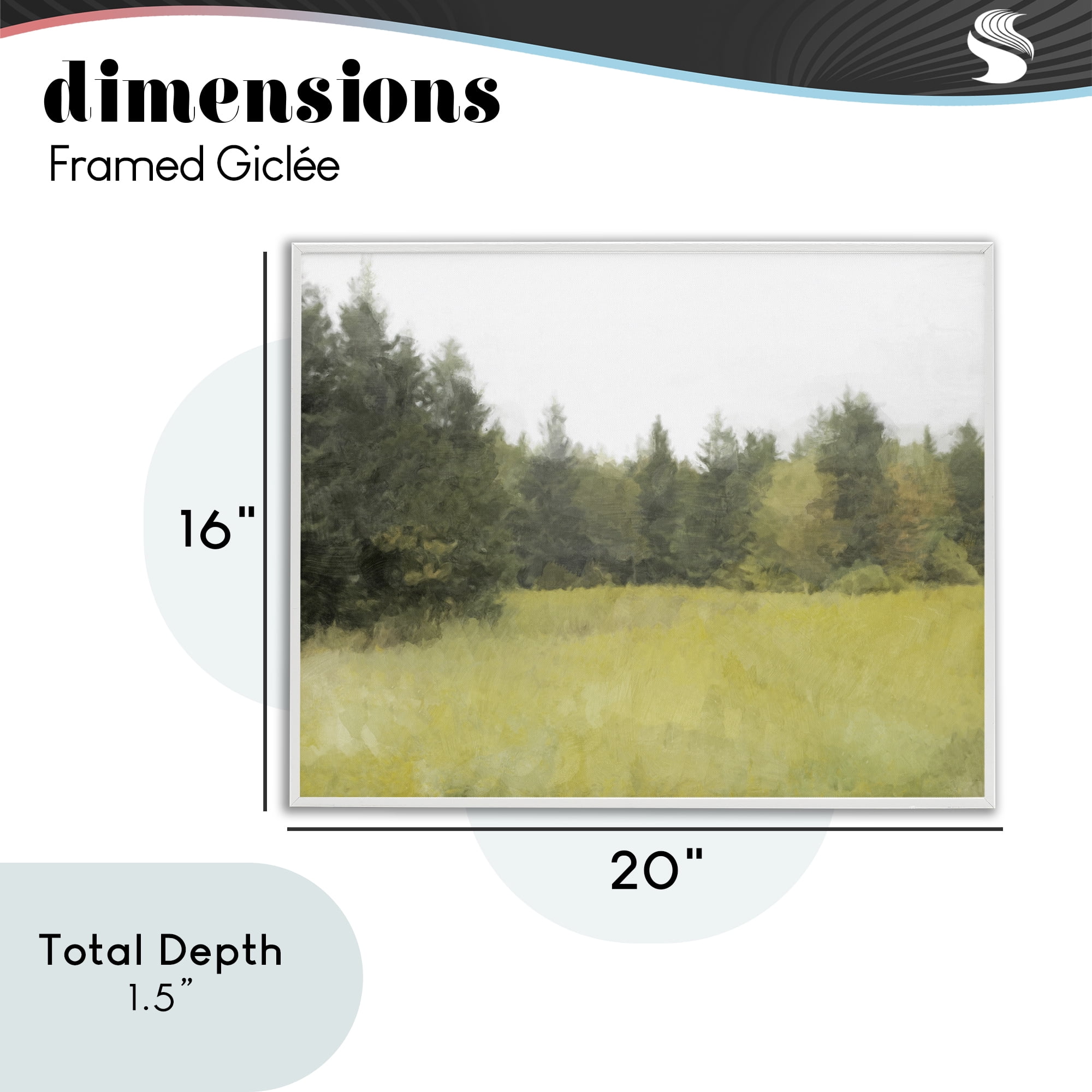 Stupell Industries The Forest's Vast Clearing White Framed Giclee Art, design by Kim Curinga