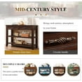 thumbnail image 6 of 42inch Mid-Century Wood Console Table with 2 Drawers and 2 Bottom Shelf Sofa Table Solid Wood Sideboard(Espresso), 6 of 7