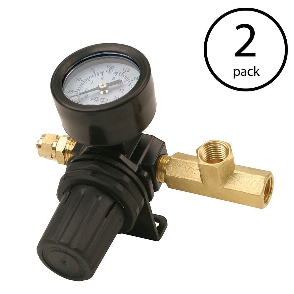 Viair 0220 PSI Gauge Air Tank Pressure Regulator w/ 0.25 Inch Fitting (2 Pack) Walmart Canada