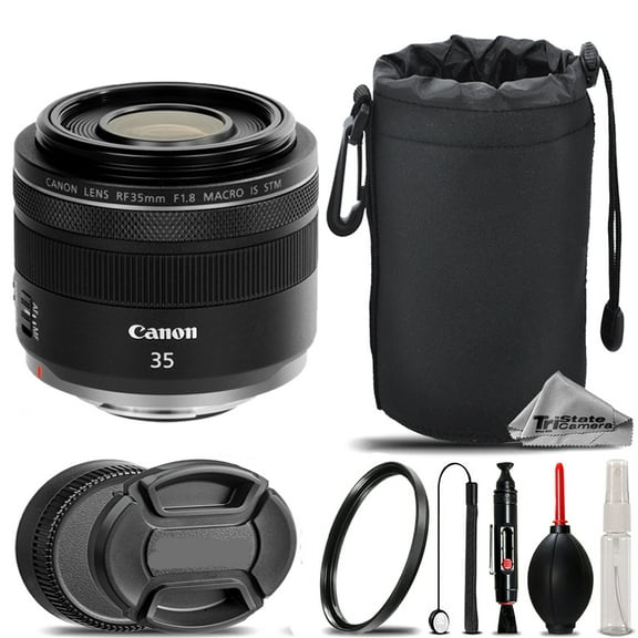 Canon RF 35mm f/1.8 IS Macro STM Lens UV Filter Hood Lens Pouch- Basic Kit