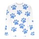 thumbnail image 4 of Ceisia Men's Colorful Glitter Paw Print T-Shirt | Slim Long-Sleeve Crewneck Casual Top Gift, 4 of 5