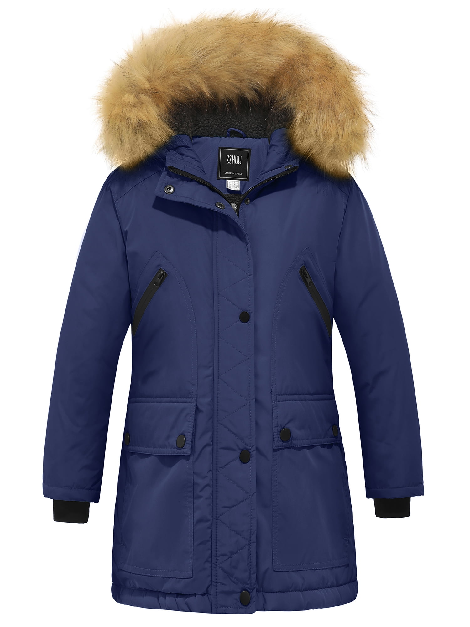 ZSHOW Girls' Winter Coat Waterproof Puffer Jacket Winter Parka Jacket ...
