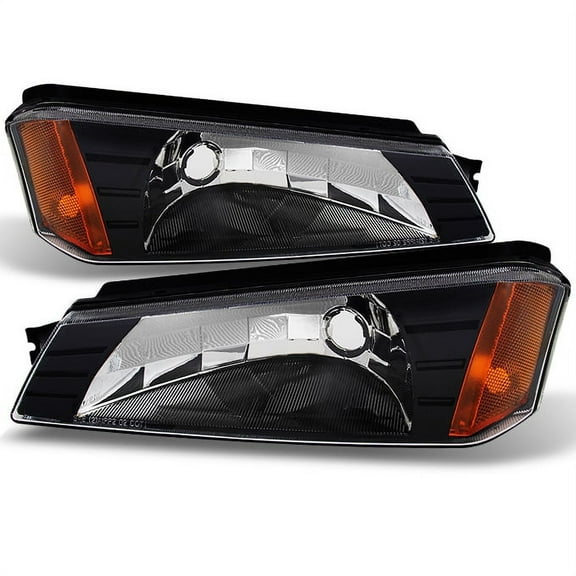 AKKON - For 02-06 Chevy Avalanche 4 PCS Set | Dual LED Halo Projector Headlights   Cladding Bumper Corner Lights
