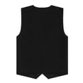 thumbnail image 3 of Nyeemya Unisex Kids Volunteer Activity Vest Button Up Waistcoat Boys Girls Waiter Bartender Uniform Black L/12, 3 of 5