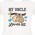 thumbnail image 4 of Inktastic My Uncle Loves Me with Sloth and Hearts Boys or Girls Long Sleeve Baby Bodysuit, 4 of 5