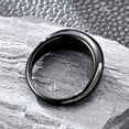 thumbnail image 3 of Anillo de acero de titanio para ocio europeo y americano con forma de taza y asa, anillo de pareja de nicho simple que combina con todo, 3 of 6