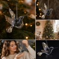 thumbnail image 5 of Steadline Christmas Hanging Pendant,Transparent Acrylic Snowflake Ornament Inlaid Shiny Sequins Built In Hanging Loop,Reusable Crystal Decor For Xmas Tree Window Indoor Holiday Party Layout, 5 of 8