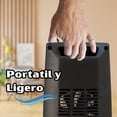 thumbnail image 3 of Calentador Electrico para Hogar 1500W Calefactor Silencioso de Torre con Protección y Oscilación para Interior y Oficina (Plata), 3 of 5