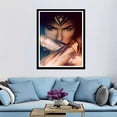 thumbnail image 2 of DIY 5D Diamond Art by Number Kits Wonder Woman Round Full Drill Acrylic Embroidery Arts for Home Wall Decor Adults 11.8x15.8 inches, 2 of 5