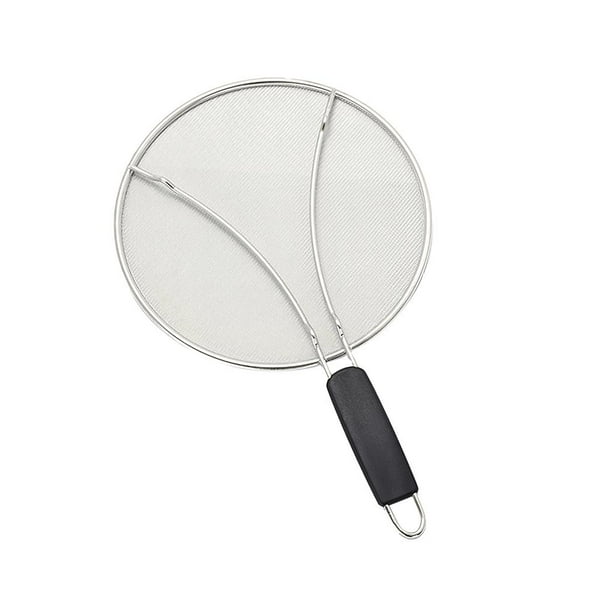 Billuyoard 1 Uds 25cm/29cm/33cm pantalla de salpicaduras de acero inoxidable tapa de olla de malla tapa de sartén de aceite plateado Utensilios de cocina No.1 Billuyoard HA026954-01