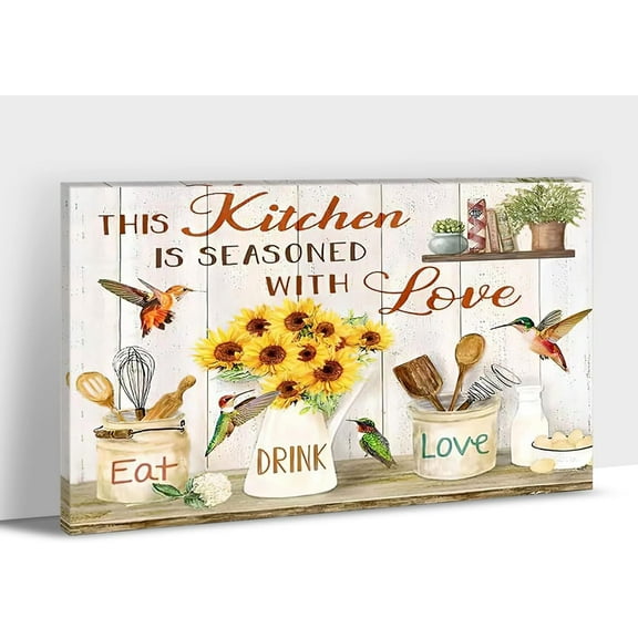 Chef Curry The Rustic Kitchen 12" x 18" Framed Canvas Art Prints