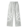 thumbnail image 4 of CONZONE Big Boys Baggy Sweatpants Y2K Graphic Joggers for Boys Drawstring Fall Winter Athletic Trousers with Pockets, 4 of 5