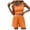 Orange, variant on cfhntfmh Pajama Sets for Women Fashion Ribbed Sleeveless Scoop Neck Crop Tops Comfy Wide Leg Shorts 2 Piece Pjs Sleepwear