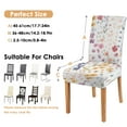 thumbnail image 6 of Set of 4 Artistic Botanical Dining Chair Covers Retro Bloom and Blossom Print Washable Polyester Stretch Slipcovers Removable Protector for Country Kitchen, 6 of 7