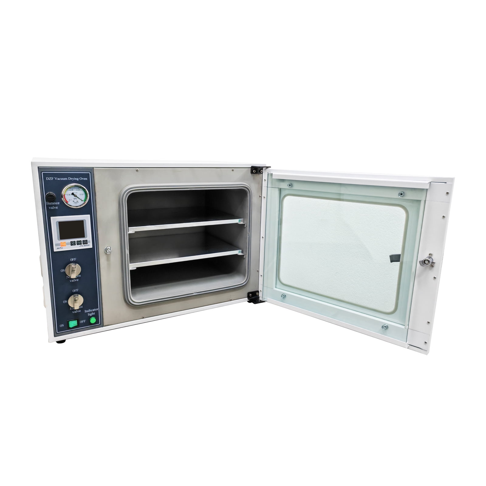 0.9 Cu Ft Digital Vacuum Drying Oven 2 Layers Shelf Drying Oven with Install Nitrogen Inlet