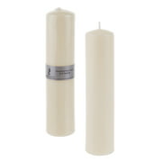 Mega Candles - Unscented 2 Inch x 9 Inch Dome Top Pressed Pillar Candle - Ivory