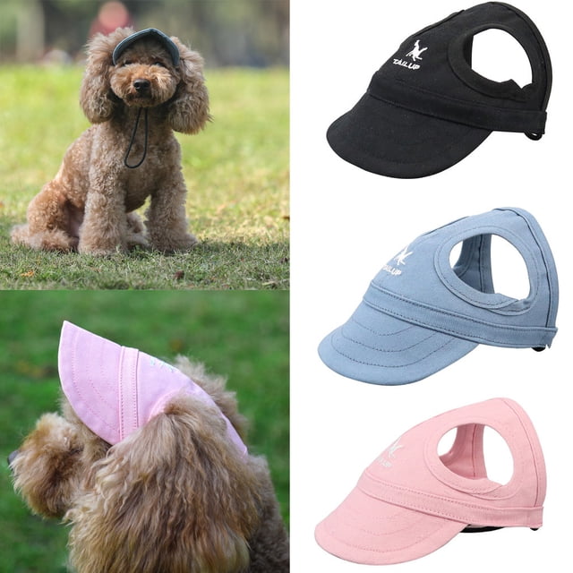 Xihbxyly Gorro para Mascotas con Orificios para Las Orejas, Tejido Oxford Transpirable, Hebilla Ajustable, Protección Solar para Exteriores, Estilo Béisbol Deportivo, Material Resistente Al Desgaste,