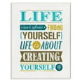 thumbnail image 1 of Stupell Industries Creating Yourself Inspirational Blue Yellow Word Design Wall Plaque by Ester Kay, 1 of 5