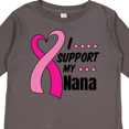 thumbnail image 4 of Inktastic Breast Cancer Awareness I Support My Nana with Pink Ribbon Boys or Girls Long Sleeve Toddler T-Shirt, 4 of 5