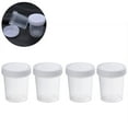 ITSELFER 4Pcs 120ML Practical Plastic Specimen Cup with Scale Urine