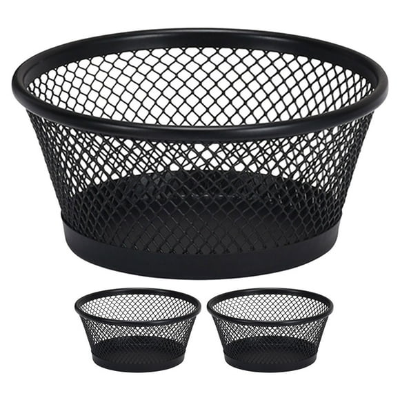 Miangastore 3Pcs Mesh Paper Clip Holder Desktop Paperclip Containers Desk Binder Clips Storage Holder