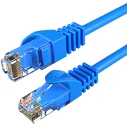 Cat5 3-Pack of 10FT Network Ethernet Patch Cable, 350Mhz Internet Wire, For Router, Modem, PC, Laptop, TVs, Printer Cord, Consoles, Copper-Clad Aluminum, Blue, Cables Direct Online