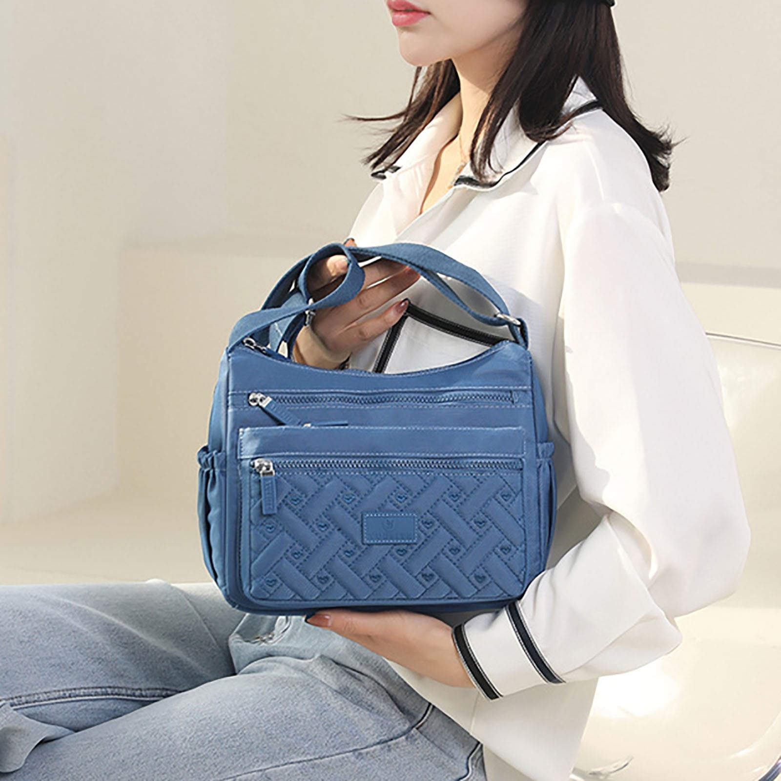 Faraee Crossbody Bag for Women Nylon Waterproof Shoulder Purse Lightweight Messenger Bags Pocketbooks