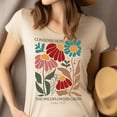 thumbnail image 4 of Graphic T-Shirt with Wildflower Bible Verse Luke 12:27 for Women, Light Pink, Size S, 4 of 6
