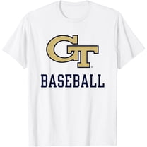t-shirt Georgia Tech Yellow Jackets Baseball Icon T-Shirt mens, woman, white,funny,journey,Crew Neck, Short Sleeve,custom clothing patterns.gift