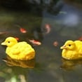 thumbnail image 2 of Toystoory Decoraciones de pato amarillo a la deriva para el patio: exquisitas artesanías de resina con decoraciones de animales de dibujos Decoración del hogar, 2 of 6