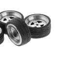 thumbnail image 3 of 1/64 Racing Model Car Wheel & Tire Set Accesorios Wheel Estilo I Sunnimix Llanta de rueda de goma, 3 of 8