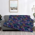 thumbnail image 5 of KLL Cute Line Fish Print Fleece Throw Blanket, Horizontal Fleece Bedding Cute Soft Blankets Comfy Fleece Flannel Plush Home Decor for Couch & Bed -80"x60", 5 of 9