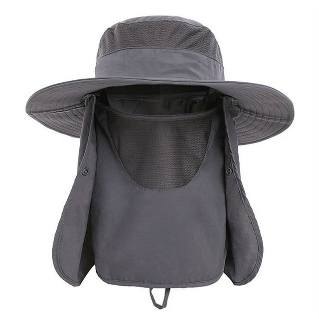 Gorra De Protección Solar UPF 50+, Sombrero De Pesca De Ala Ancha Con Cubierta Extraíble Para Solapa De Cuello Y Cara Para Exteriores
