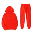 thumbnail image 4 of Little Outfits for Girls Sets Casual Winter Wear Trendy Printed Hooded Sweatshirt Cute Girls Fall Clothes Red Size 7-8T, 4 of 4