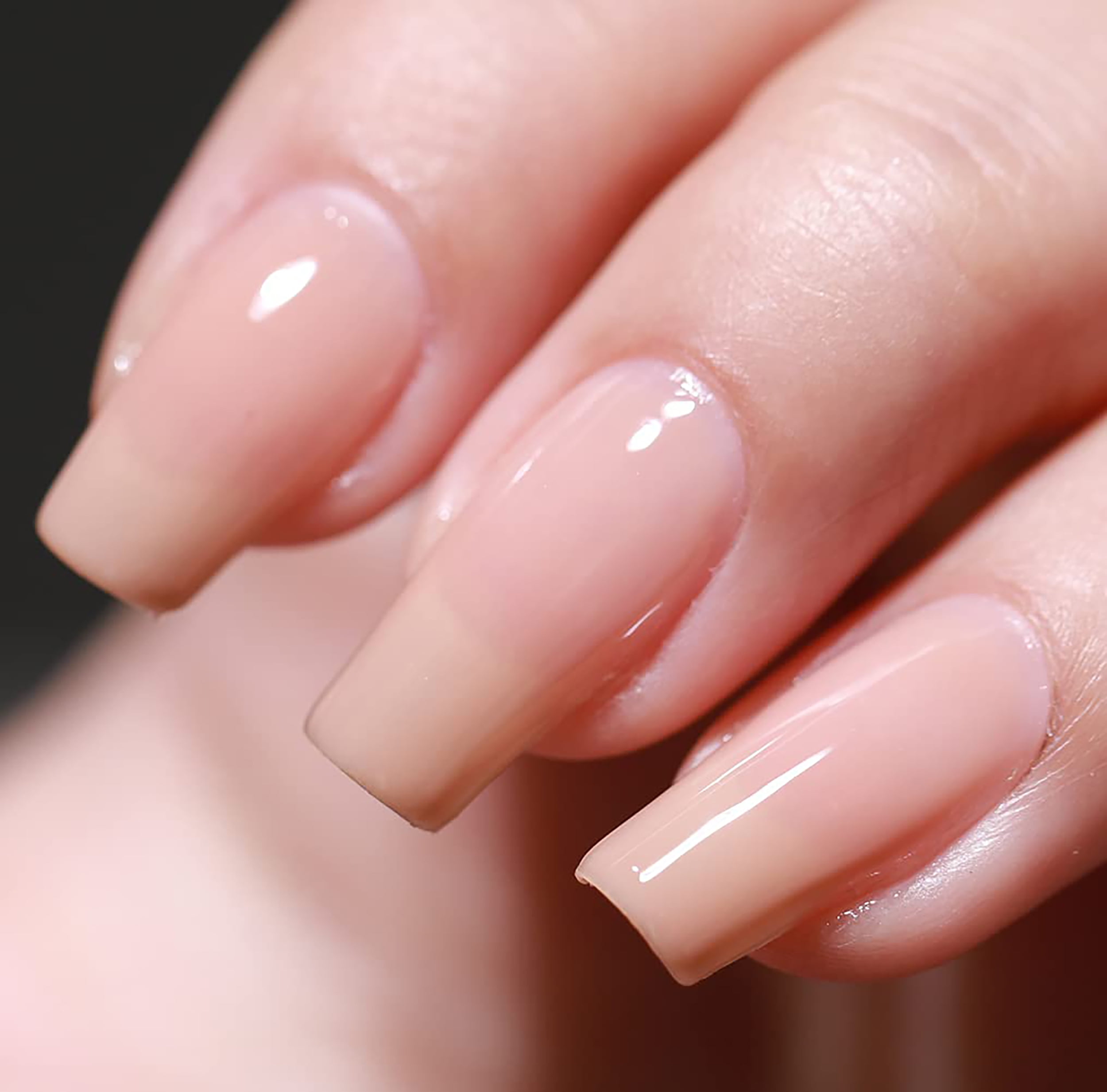 FZANEST Mirror Finish UV LED Gel Nail Polish, Natural Soft Clear
