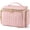 Pink, variant on BAGSMART Travel Toiletry Bag, Large Wide-open Travel Bag for Toiletries, Makeup Cosmetic Travel Bag with Handle, Camel