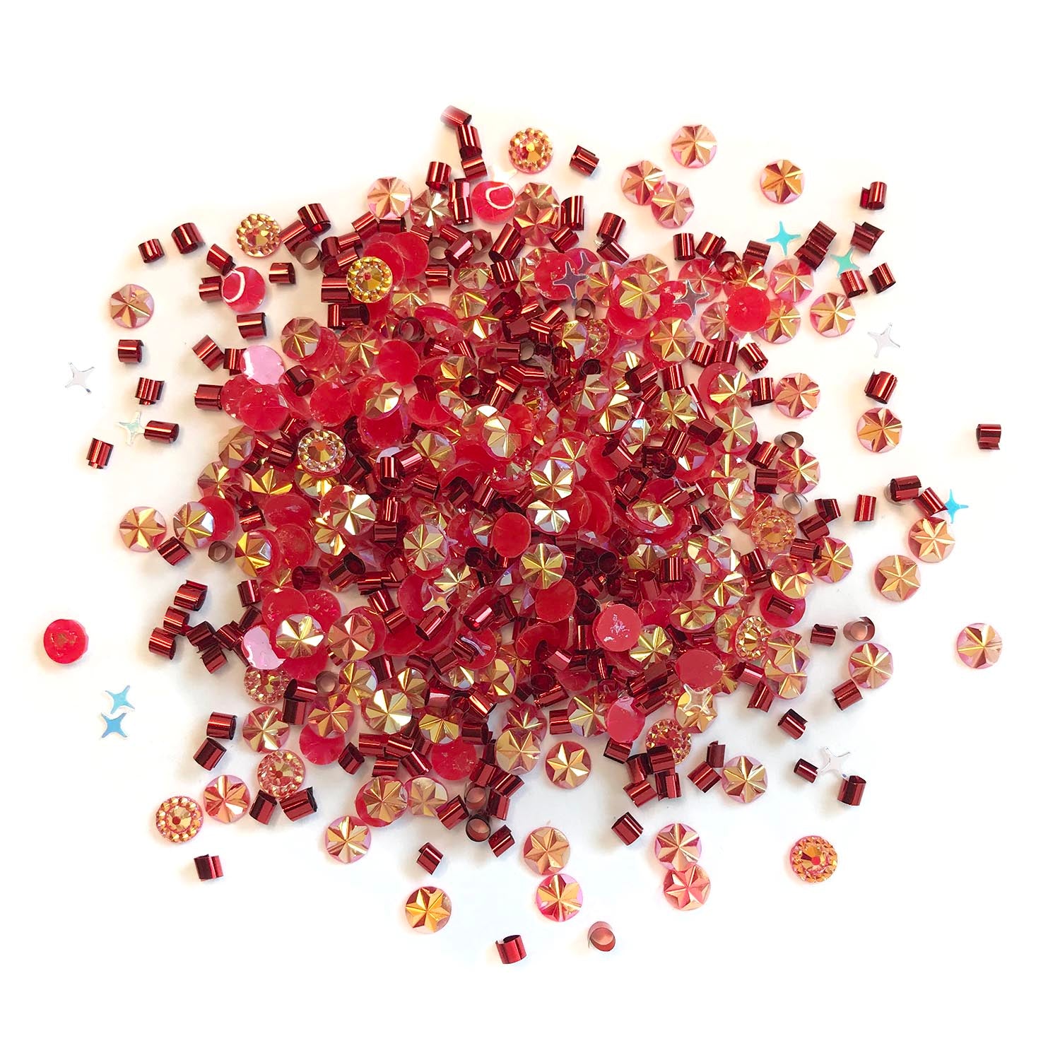 Buttons Galore Christmas Super Bundle Red Green Sequins Set of 20 Craft Embellishments