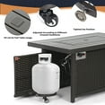 thumbnail image 6 of HAPPATIO 50,000 BTU Wicker and Aluminum Patio Fire Pit Table (Gray), 6 of 6